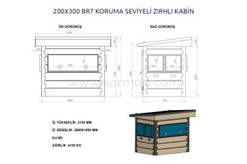 200x300 Zırhlı Kabin