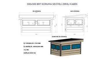 300x500 Zırhlı Kabin